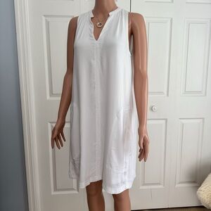 SPLENDID V-Neck White Dress Small